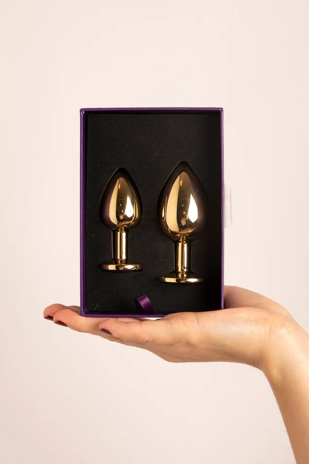 EROPARTNER Anal | Plug Anali Luxury Set in Metallo 2pz Oro