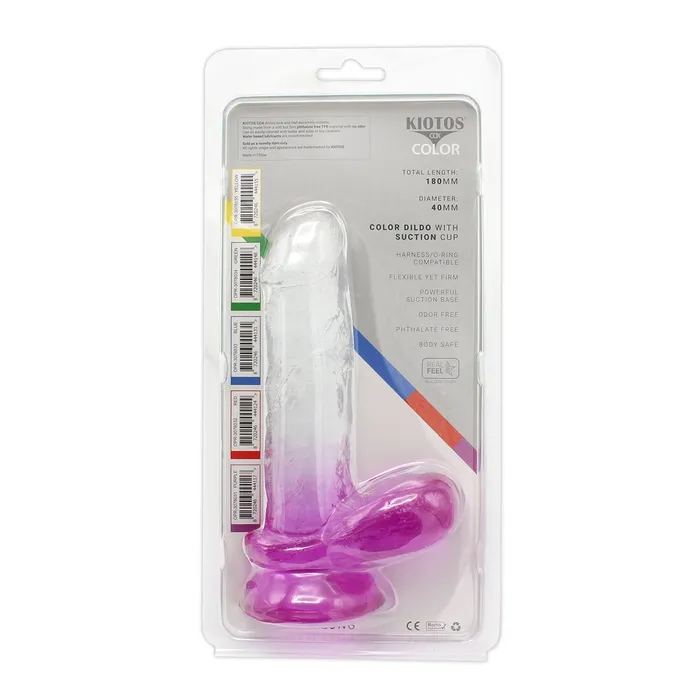 Dildos | Kiotos COX Kiotos Cox Color - Gekleurde Dildo 07 - 18 x 4 cm - Transparant/Paars