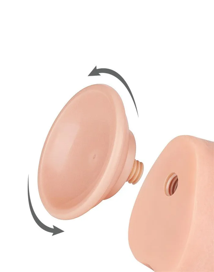 Dildos | Lovetoy Lovetoy - Dubbellaags Dildo - Glijdende Huid Dildo - Lengte 24 cm - Diameter Ø 4.3 cm - Lichte Huidskleur
