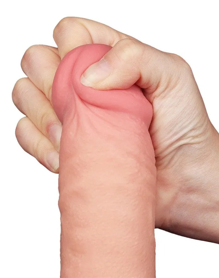 Dildos | Lovetoy Lovetoy - Dubbellaags Dildo - Glijdende Huid Dildo - Lengte 24 cm - Diameter Ø 4.3 cm - Lichte Huidskleur