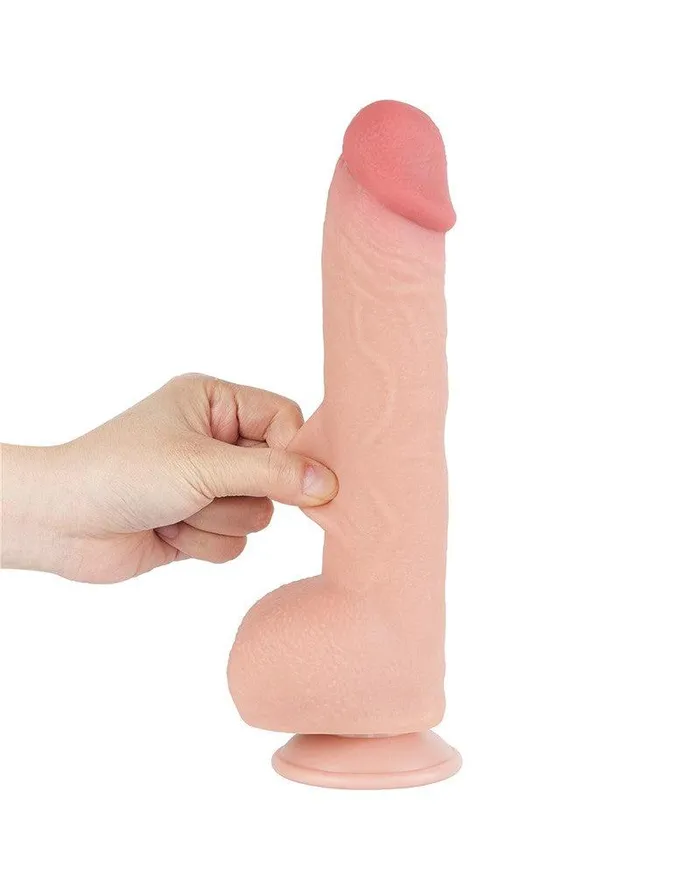 Dildos | Lovetoy Lovetoy - Dubbellaags Dildo - Glijdende Huid Dildo - Lengte 24 cm - Diameter Ø 4.3 cm - Lichte Huidskleur