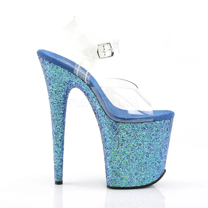 FLAMINGO-808LG Glitter Heel | Pleaser Vibrators
