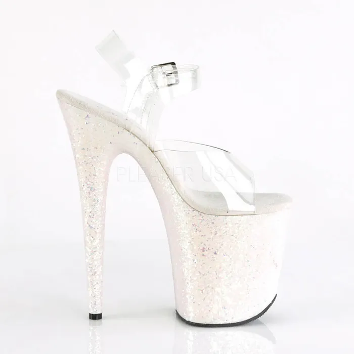 FLAMINGO-808LG Glitter Heel | Pleaser Vibrators
