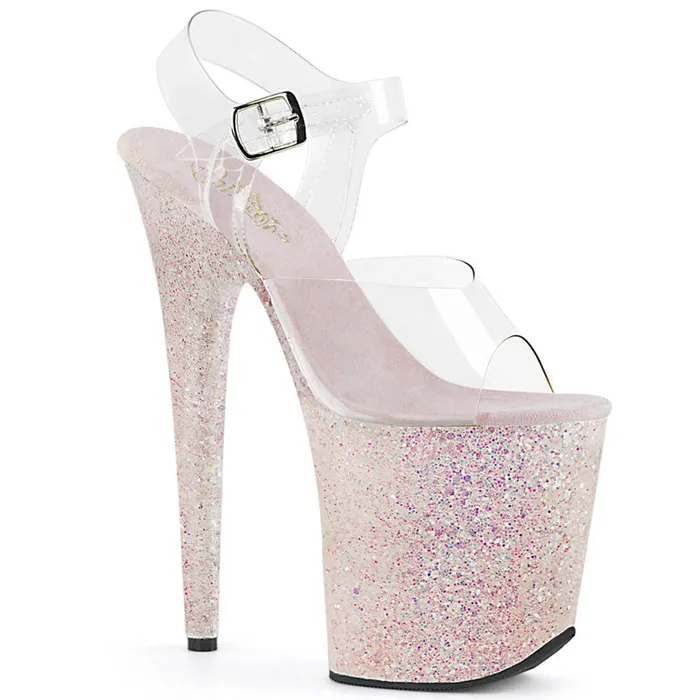 FLAMINGO-808LG Glitter Heel | Pleaser Vibrators