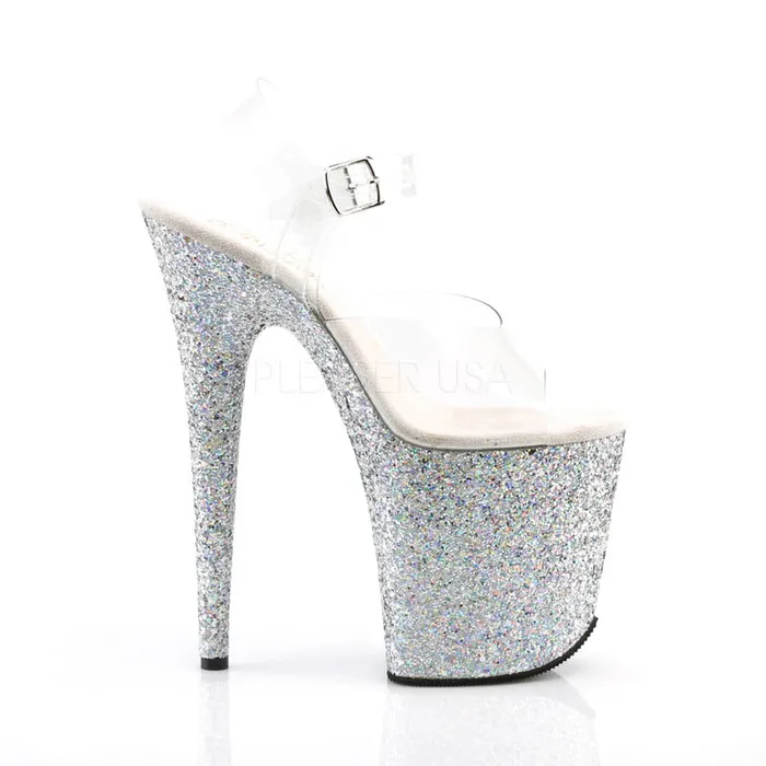 FLAMINGO-808LG Glitter Heel | Pleaser Vibrators