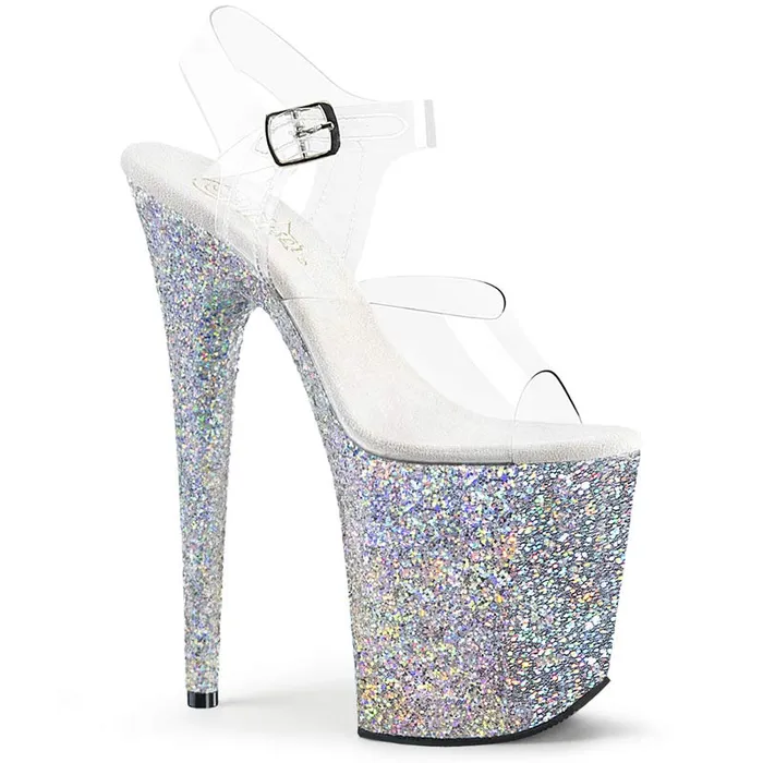 FLAMINGO-808LG Glitter Heel | Pleaser Vibrators