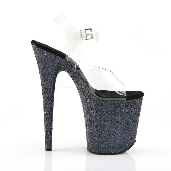 FLAMINGO-808LG Glitter Heel | Pleaser Vibrators
