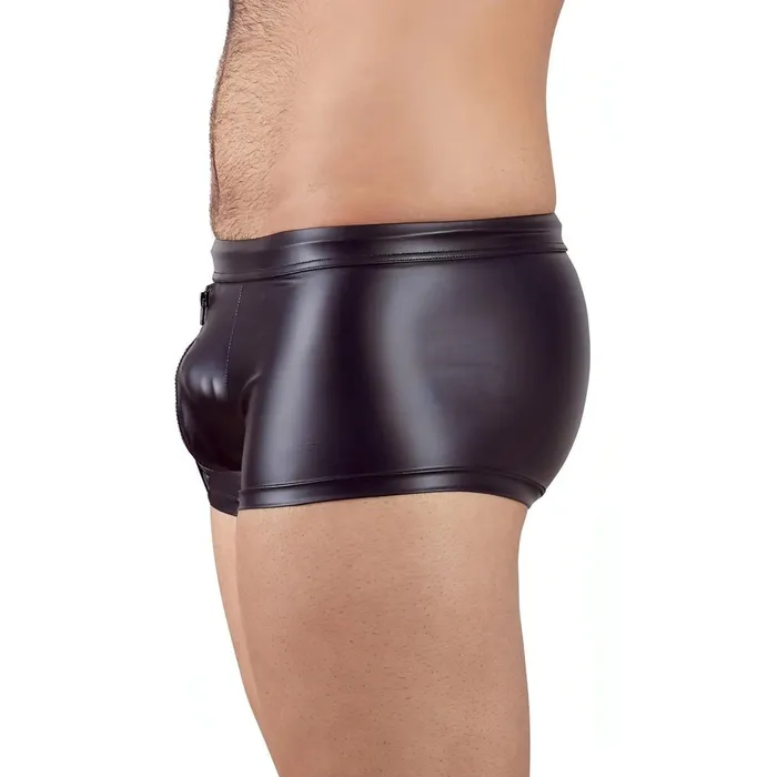 NEK Vibrators | Boxer nero opaco con tasche e zip - Taglia S