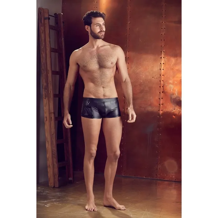 NEK Vibrators | Boxer nero opaco con tasche e zip - Taglia S