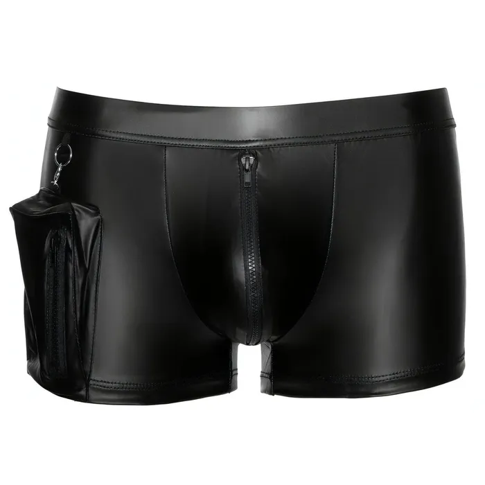 NEK Vibrators | Boxer nero opaco con tasche e zip - Taglia S