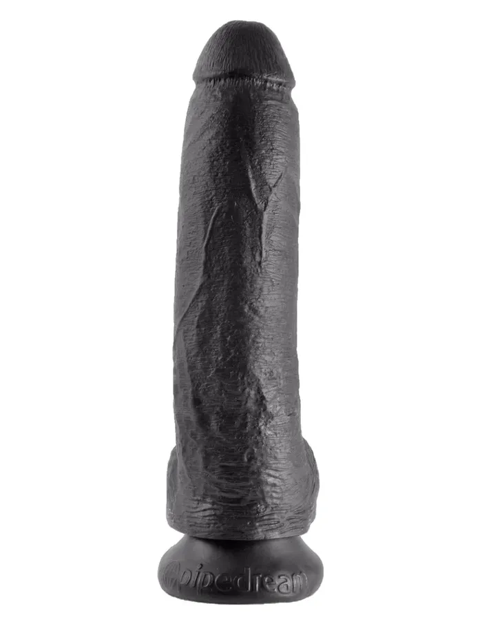 Pipedream - King Cock - Dildo met Balzak - 23 cm - Zwart | Pipedream Dildos