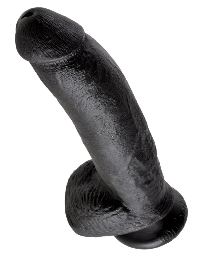 Pipedream - King Cock - Dildo met Balzak - 23 cm - Zwart | Pipedream Dildos