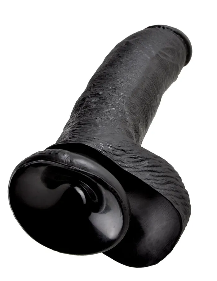 Pipedream - King Cock - Dildo met Balzak - 23 cm - Zwart | Pipedream Dildos