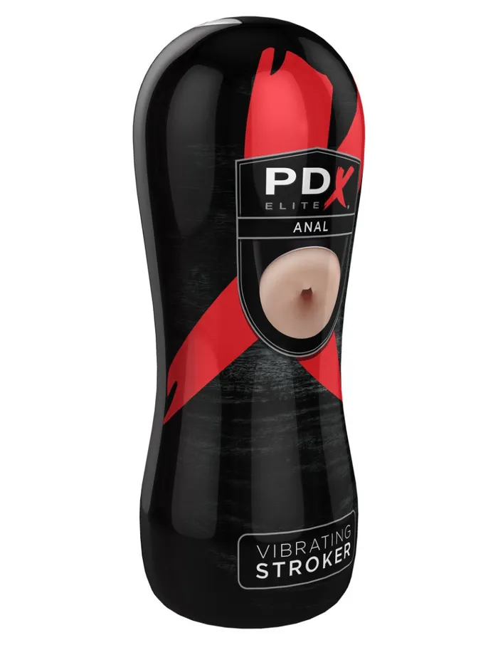 Pipedream - PDX Elite Vibrerende Anal Stroker - Lichte Huidskleur/Zwart | Pipedream Male Sex Toys