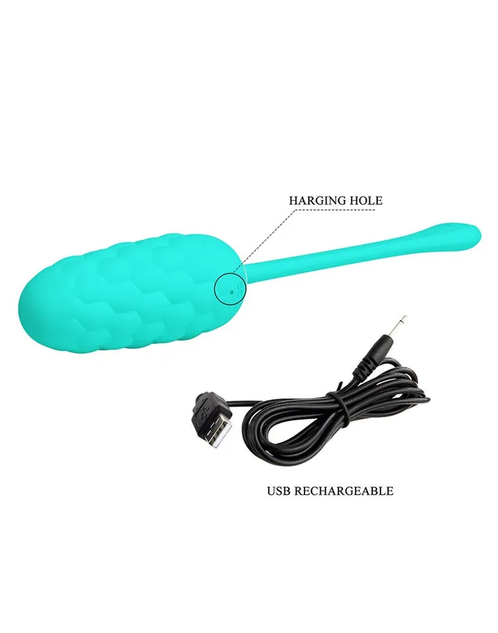 Vibrators | Pretty Love - Marina - Vibrerend Eitje met Nopjes - Handige Eénknopsbediening - Turquoise - Pretty Love