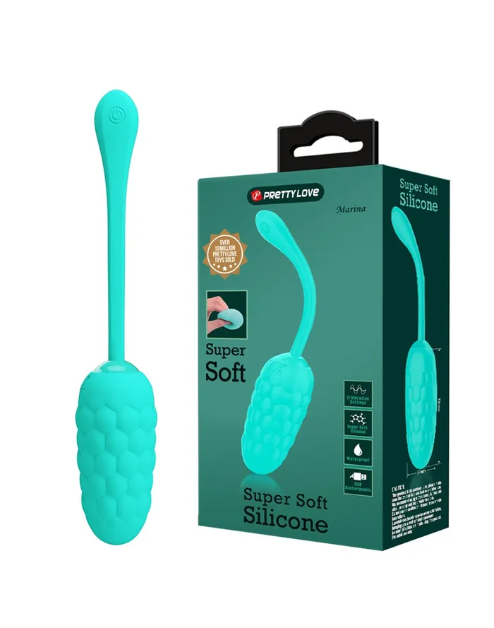 Vibrators | Pretty Love - Marina - Vibrerend Eitje met Nopjes - Handige Eénknopsbediening - Turquoise - Pretty Love