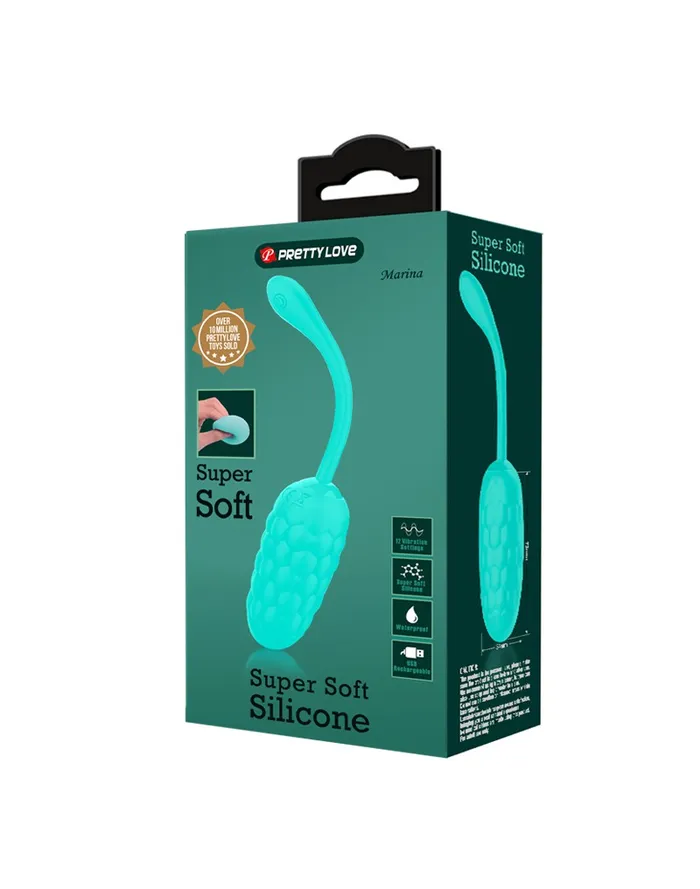 Vibrators | Pretty Love - Marina - Vibrerend Eitje met Nopjes - Handige Eénknopsbediening - Turquoise - Pretty Love